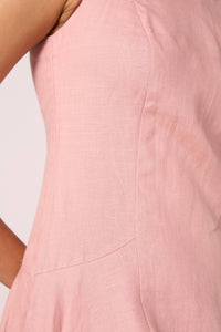 Pyxis Rose Linen Midi Dress