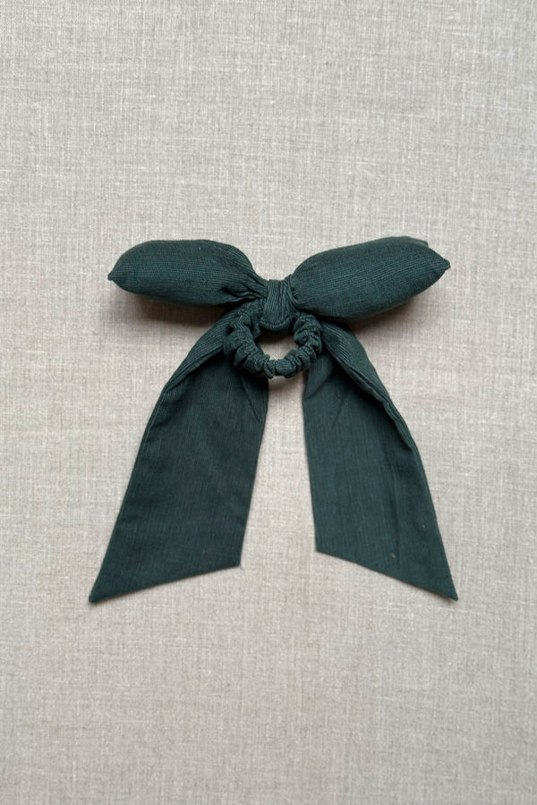 Green Corduroy Bow