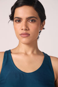Lyra Blue Silk Top