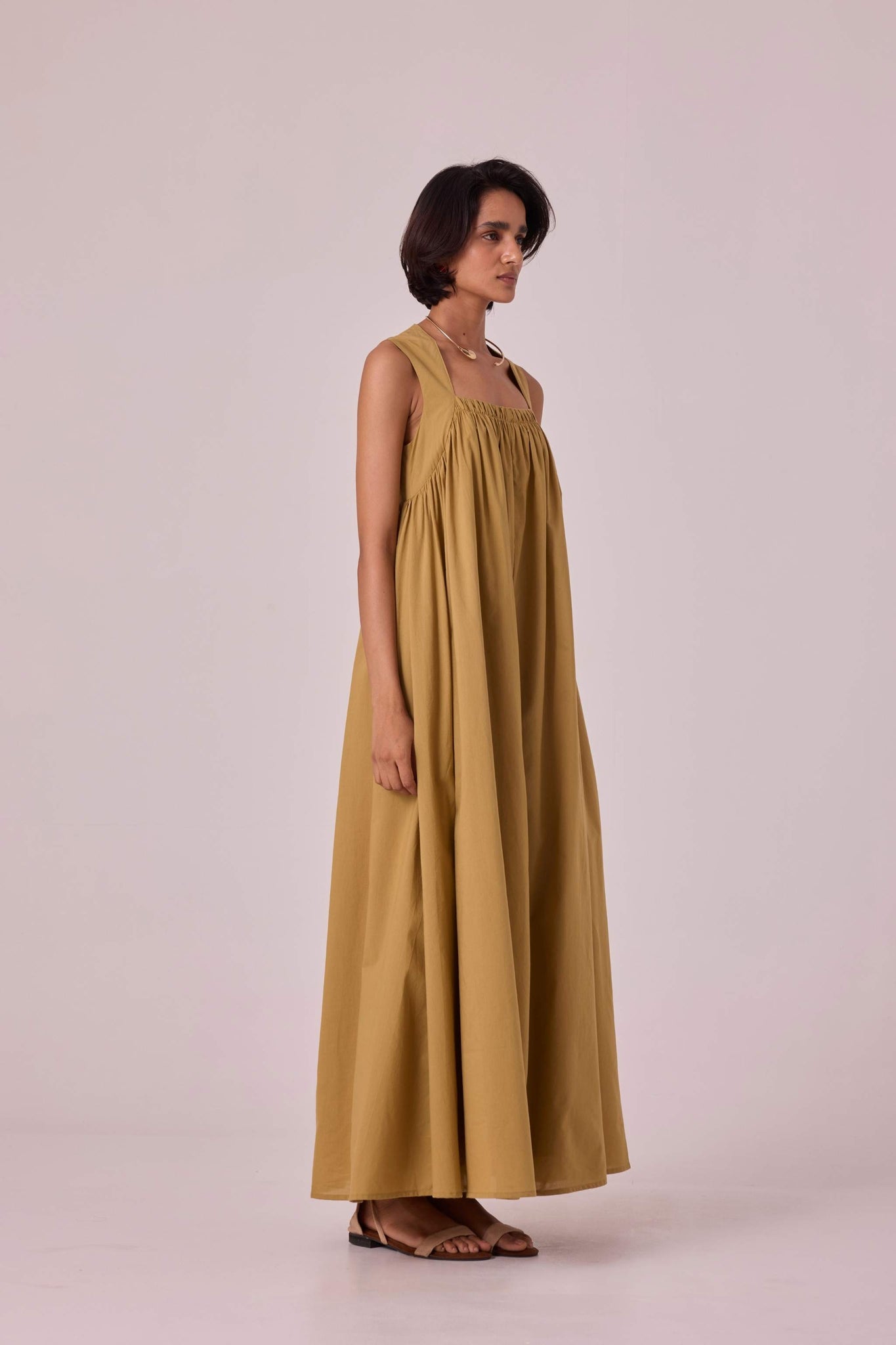 Themis Tan Organic Maxi Dress