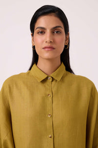 Perico Olive Linen Shirt