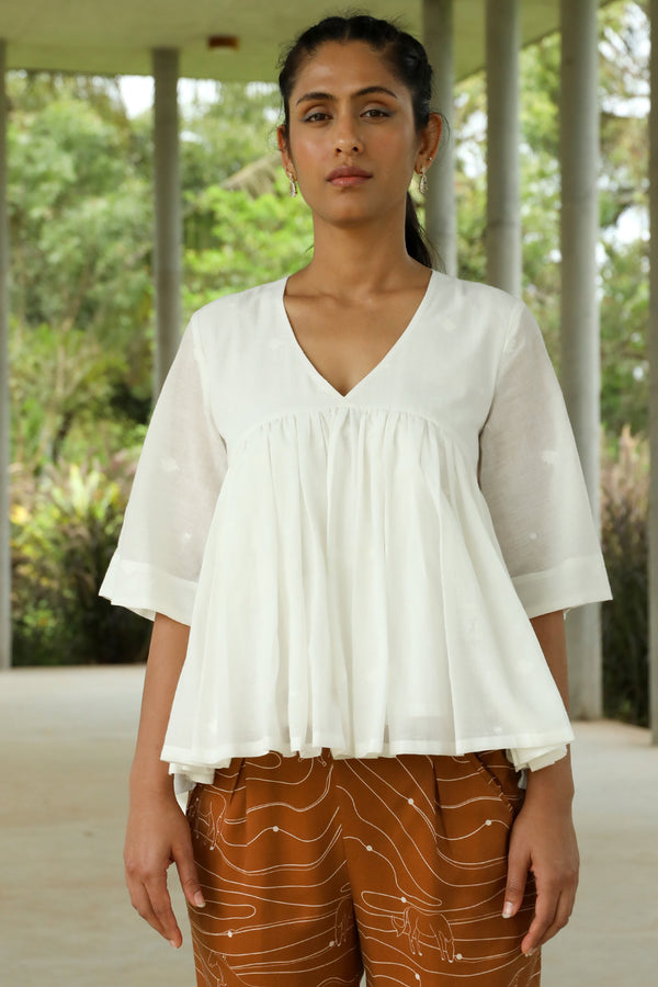 Aloki Sustainable White Top For Women Online