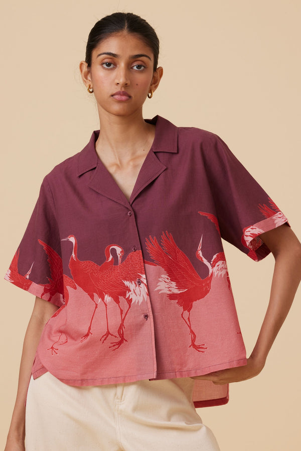 Farin Crane Print Shirt