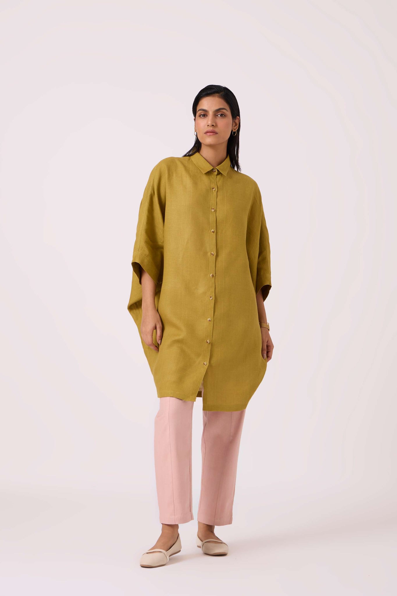 Perico Olive Linen Shirt