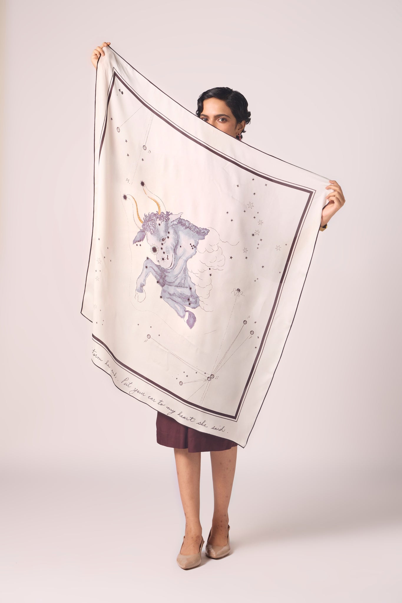 Taurus Printed Satin Scarf