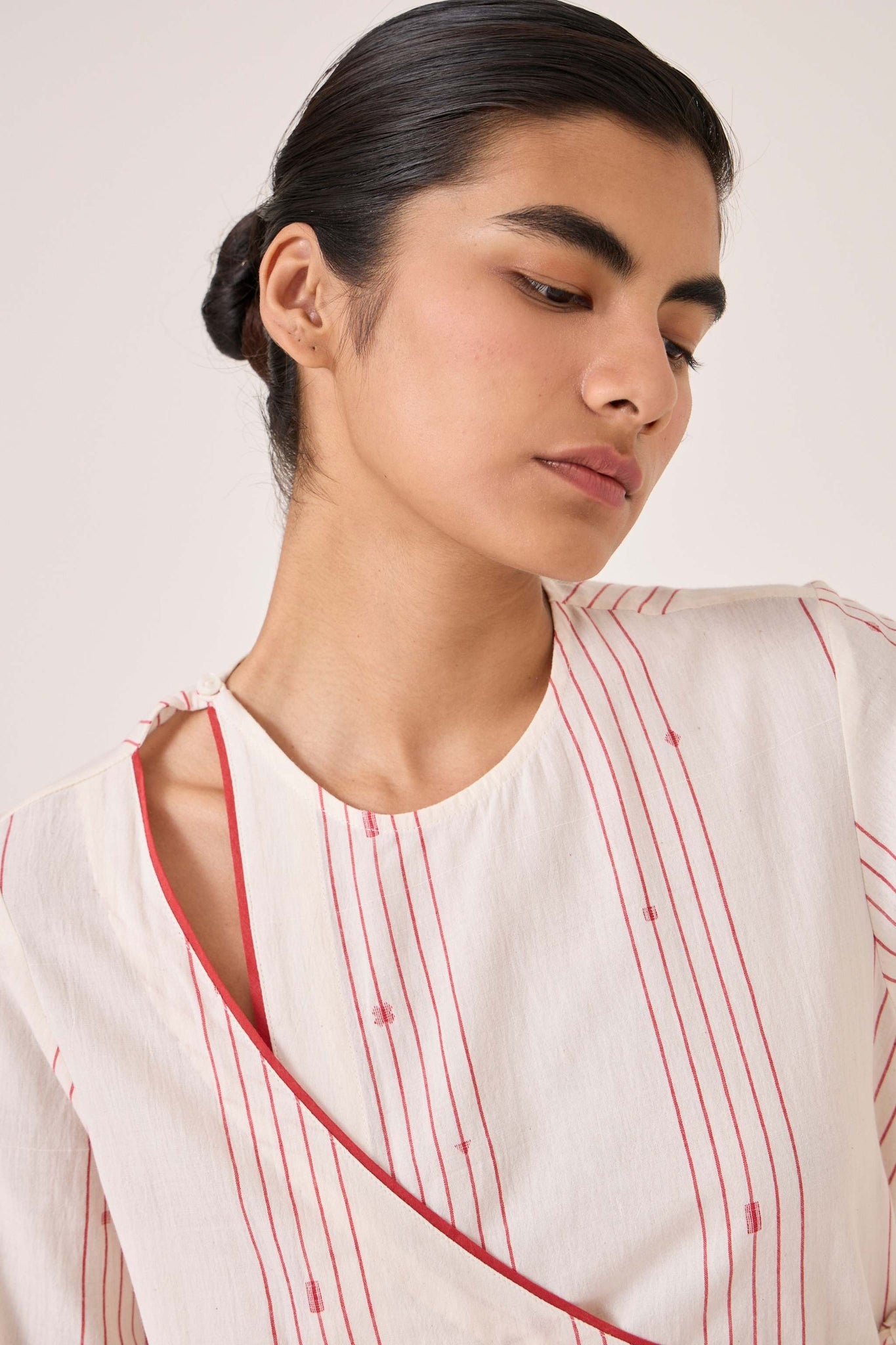 Milovat Red Stripe Wrap Tunic