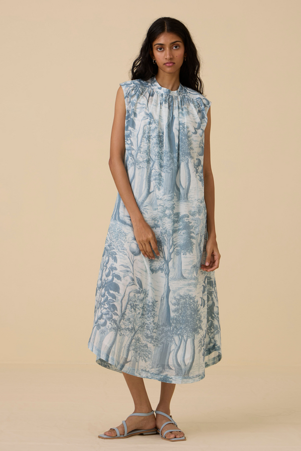 Barika Blue Print Dress