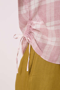 Ursula Checkered Handwoven Top
