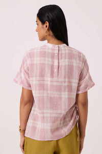 Ursula Checkered Handwoven Top