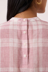 Ursula Checkered Handwoven Top