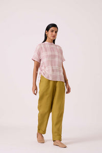 Ursula Checkered Handwoven Top