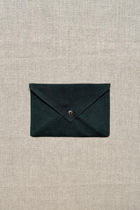 Green Corduroy Envelope Clutch