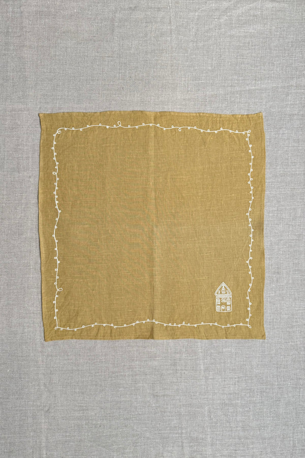 Mustard Linen Napkins - Set of 2