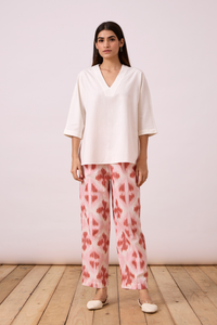 Venil Pants - Pink & Orange Ikat
