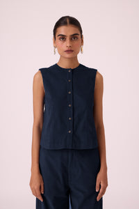 Wotton Blue Needlecord Top