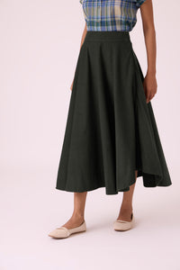 Boga Green Needlecord Skirt