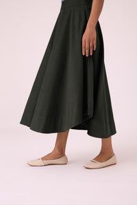 Boga Green Needlecord Skirt
