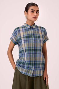 Dunkel Blue Handwoven Shirt