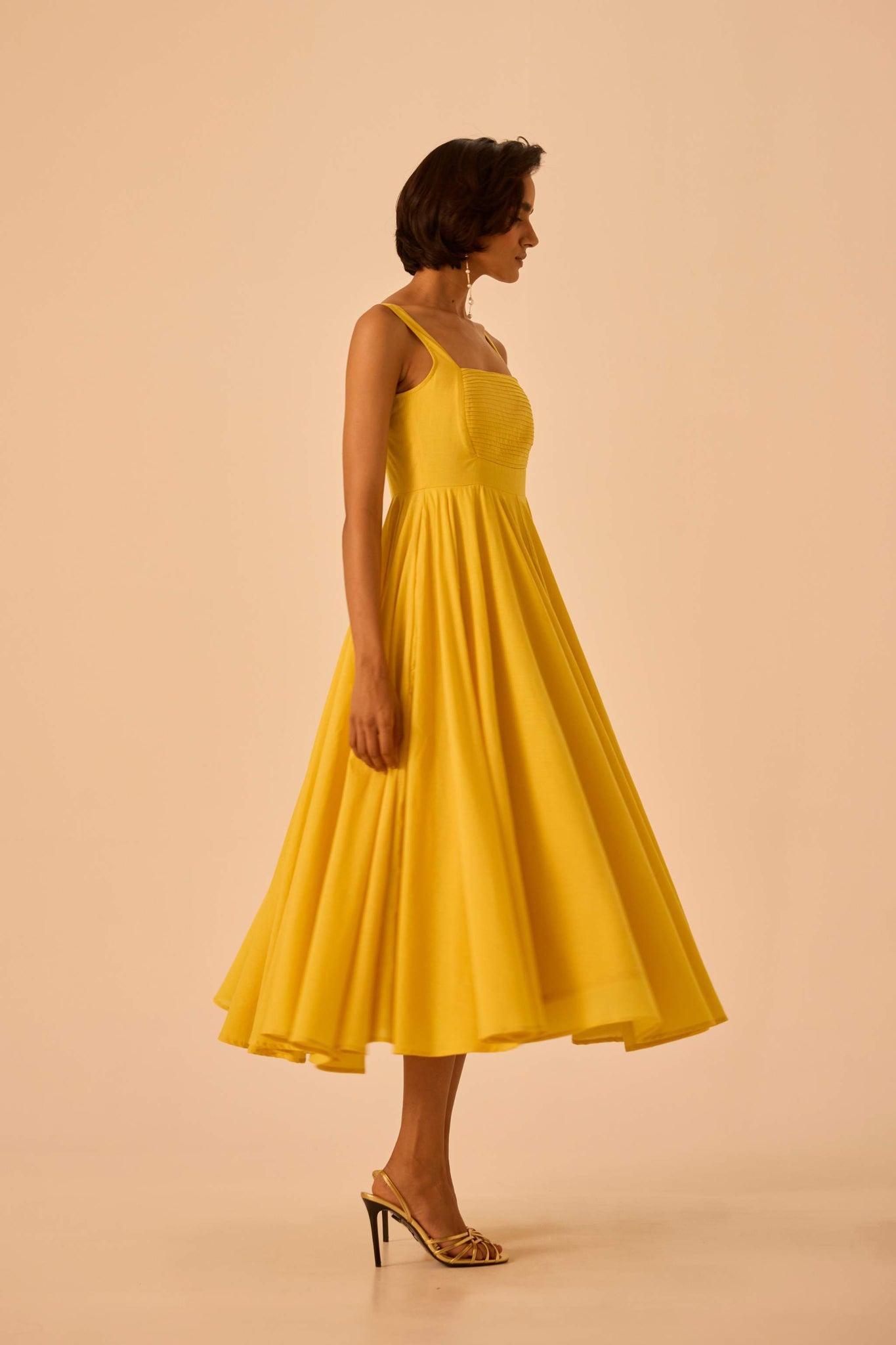 Manoor Yellow Organic Cotton Dress