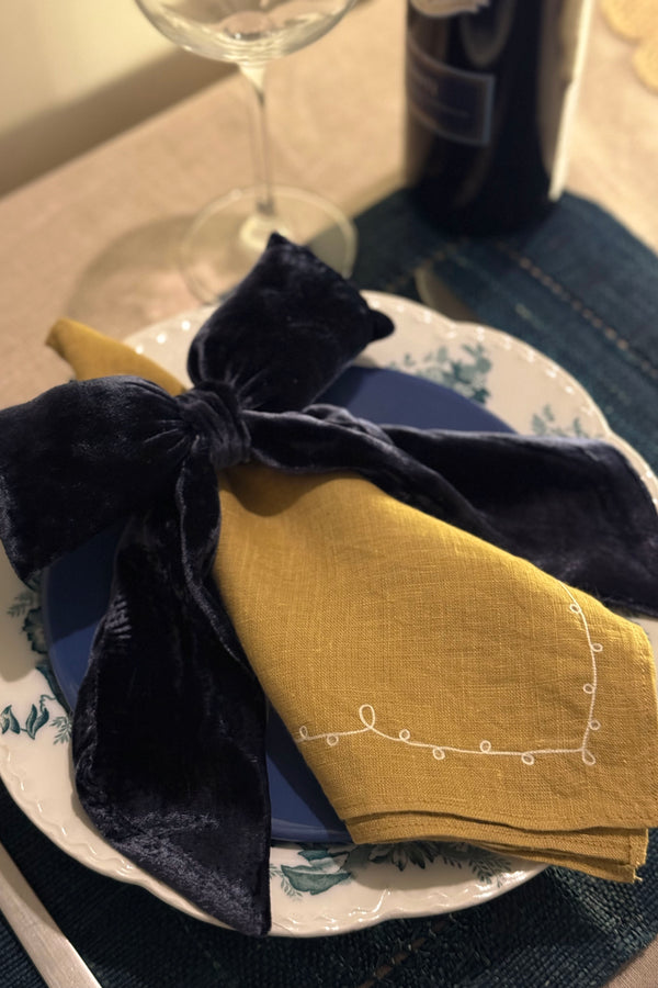 Mustard Linen Napkins - Set of 2